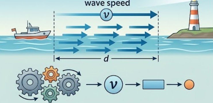 A Four-Step Method for Wave Speed Frequency Wavelength Problems