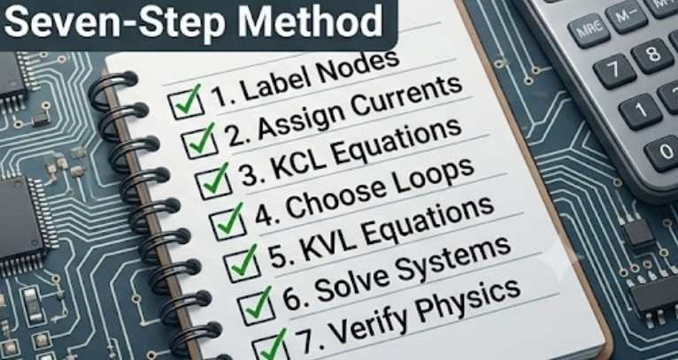 A Seven Step Method for Kirchhoff s Laws Circuit Problems