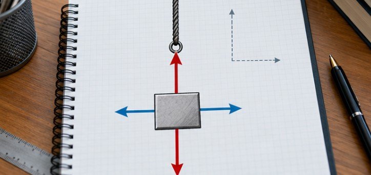 Replace each interaction with a force arrow